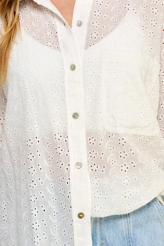 Eyelet Embroidered Shirt