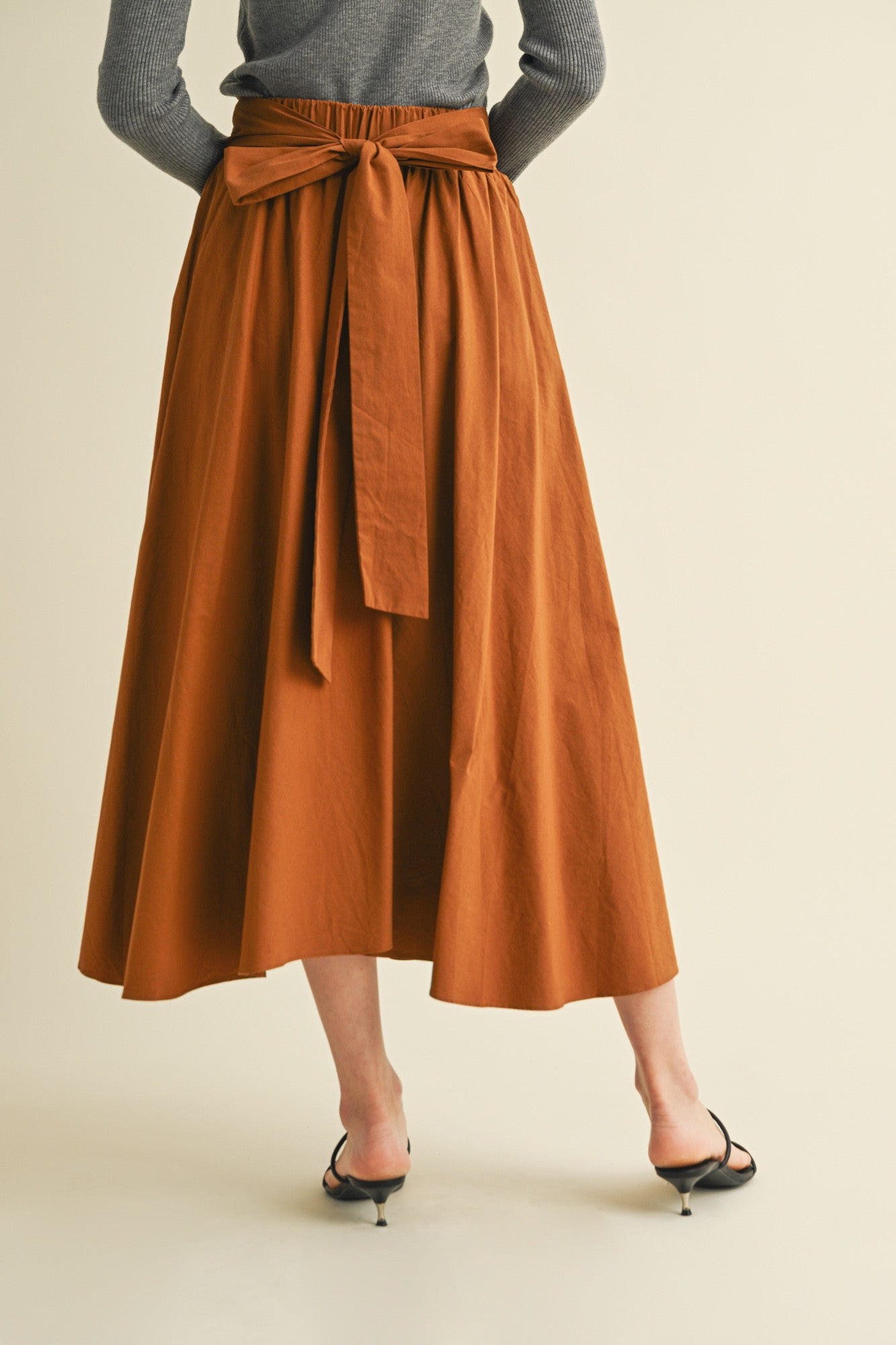 Tie Back Flare Skirt