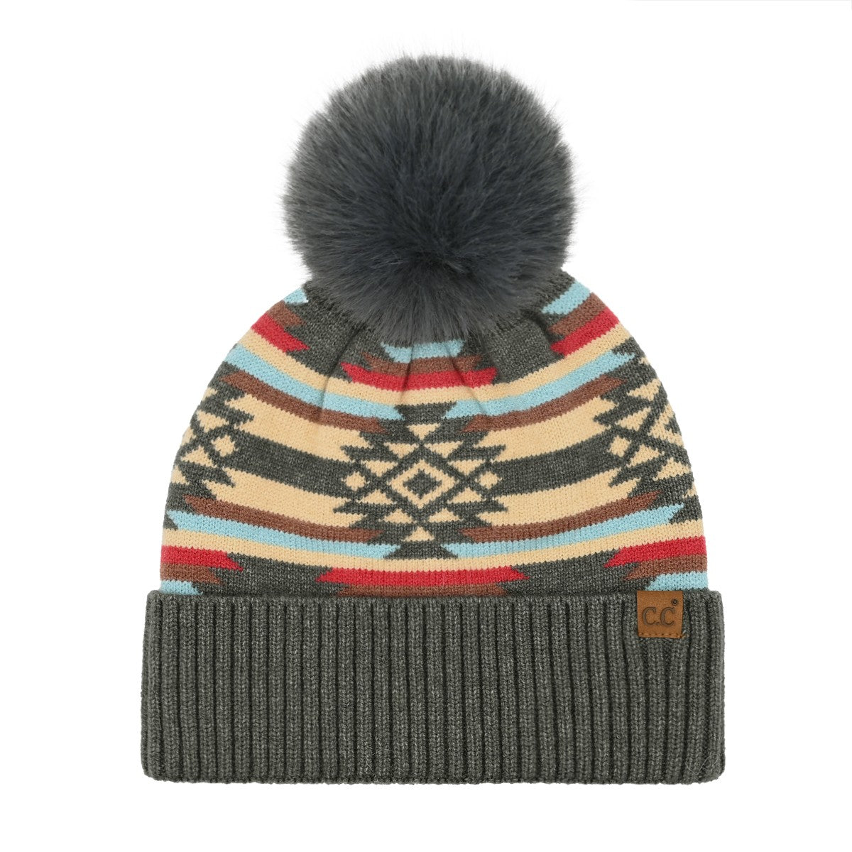 Aztec Pom Beanie
