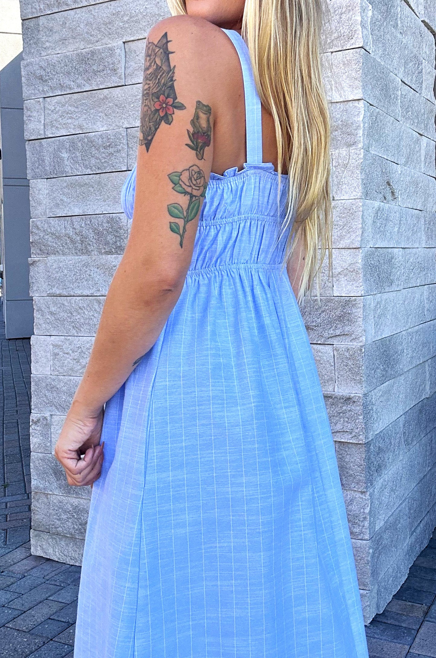 Gathered Midi Dress