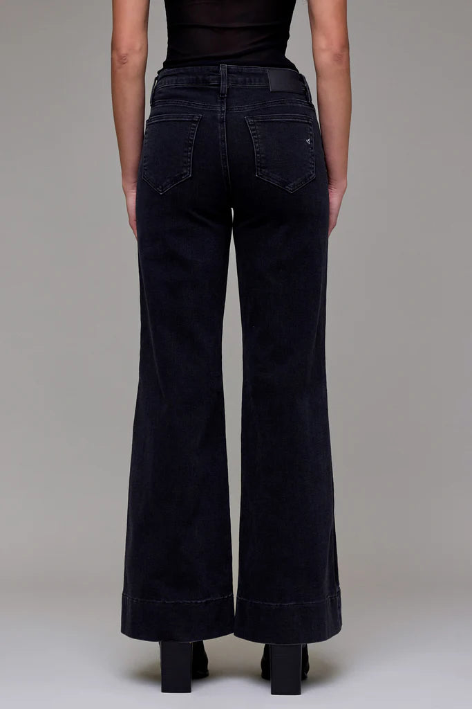 Pintuck Flare Jeans