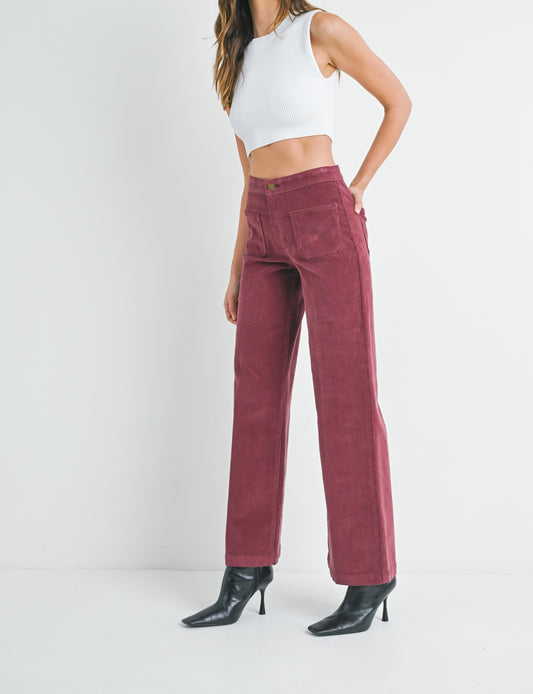 Corduroy Patched Pants