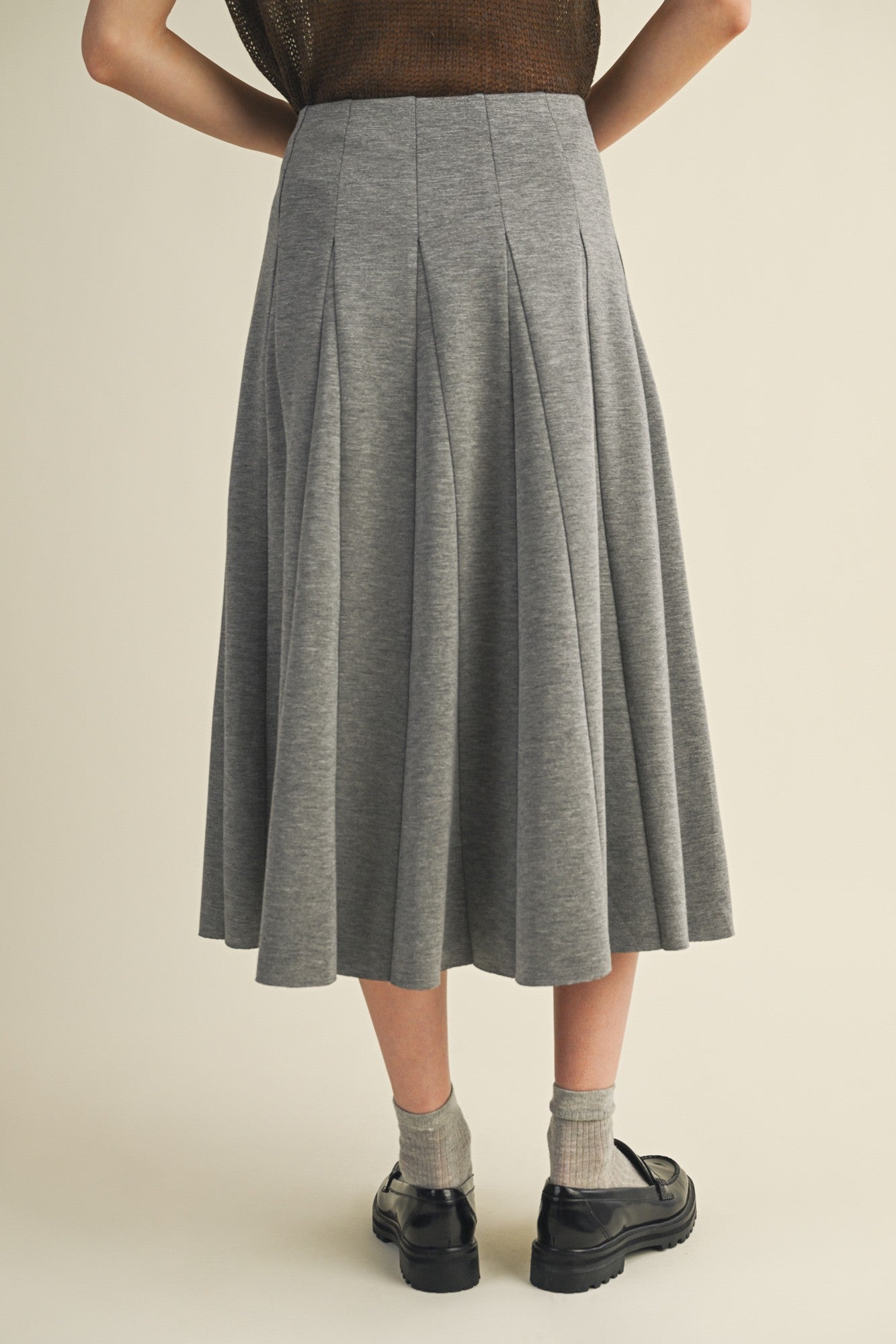 Gored Midi Skirt
