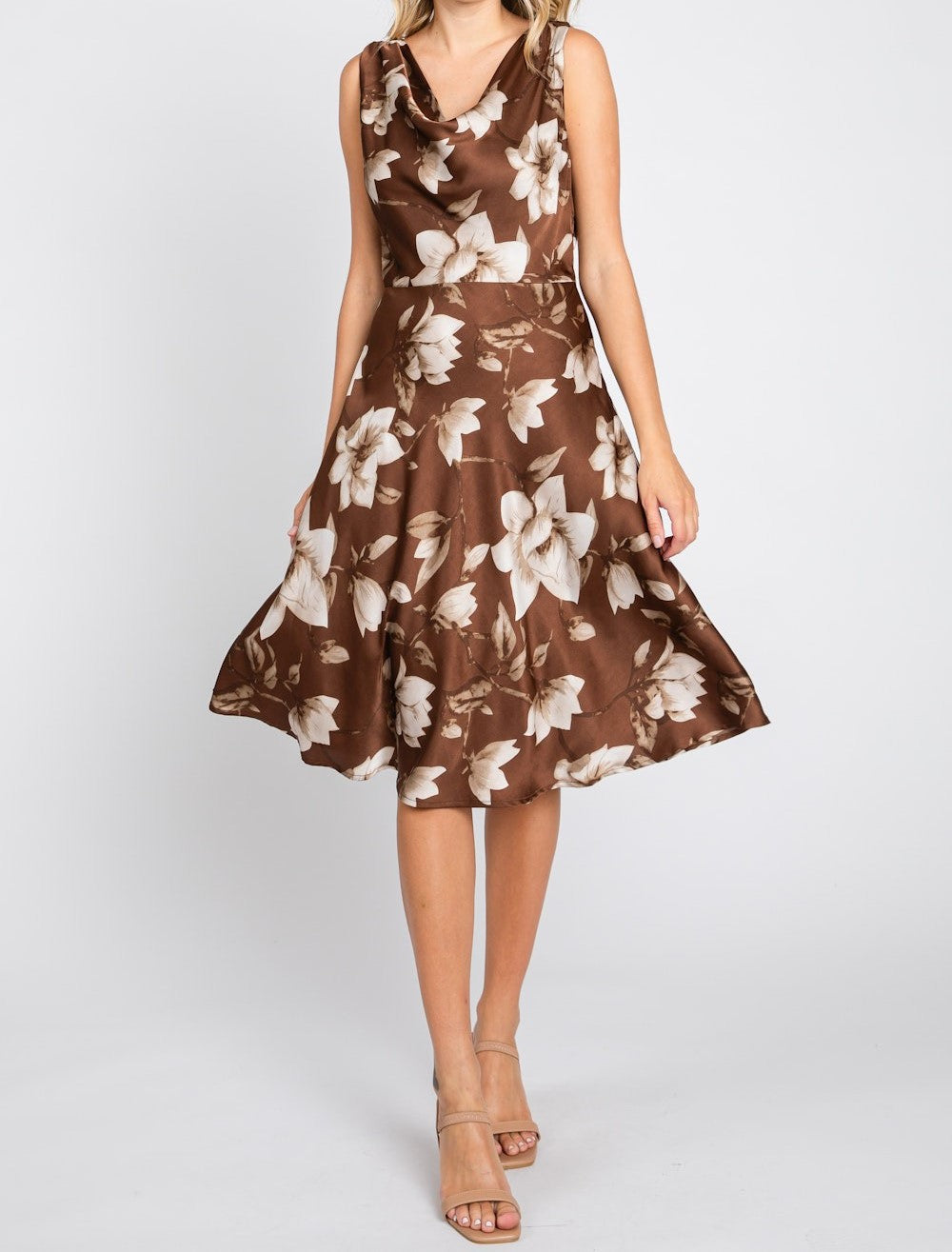 Satin Floral Dress