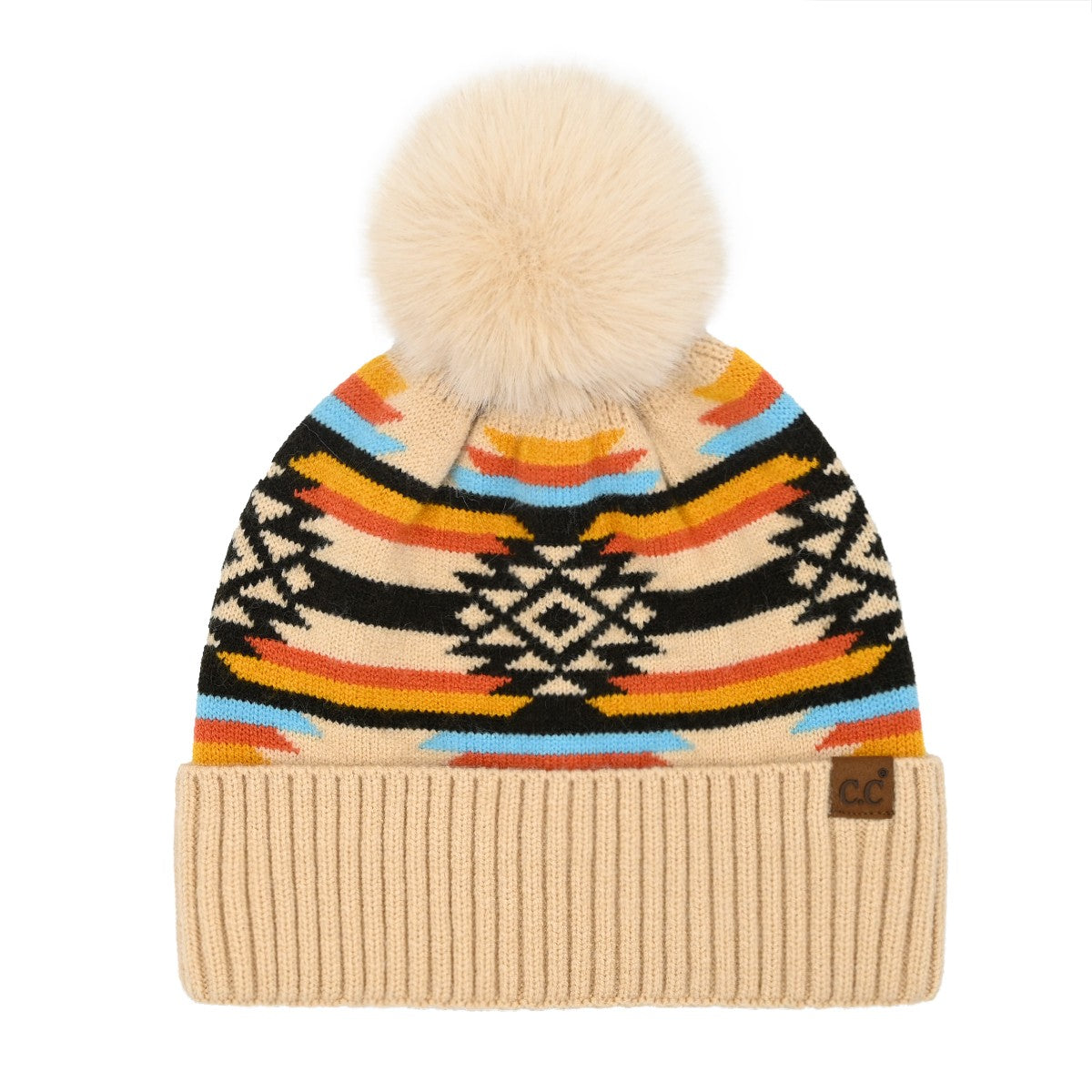 Aztec Pom Beanie