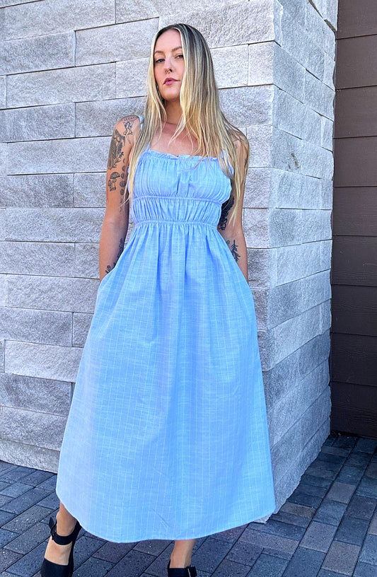 Gathered Midi Dress