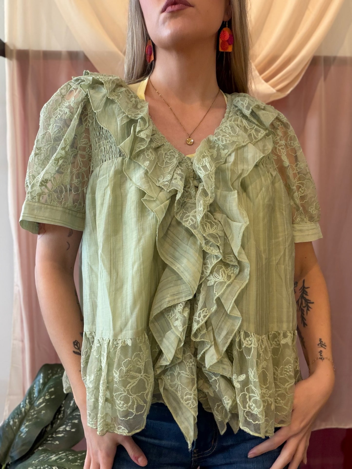Ruffle Lace Top
