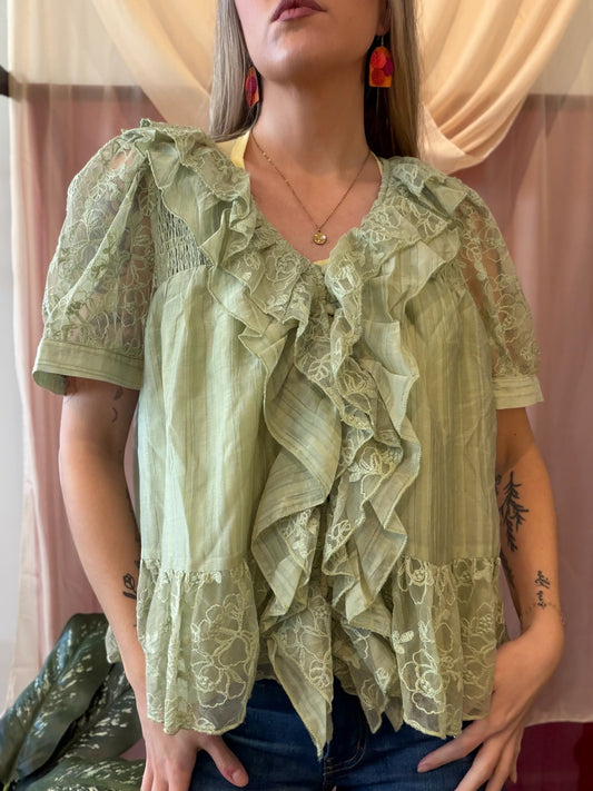 Ruffle Lace Top