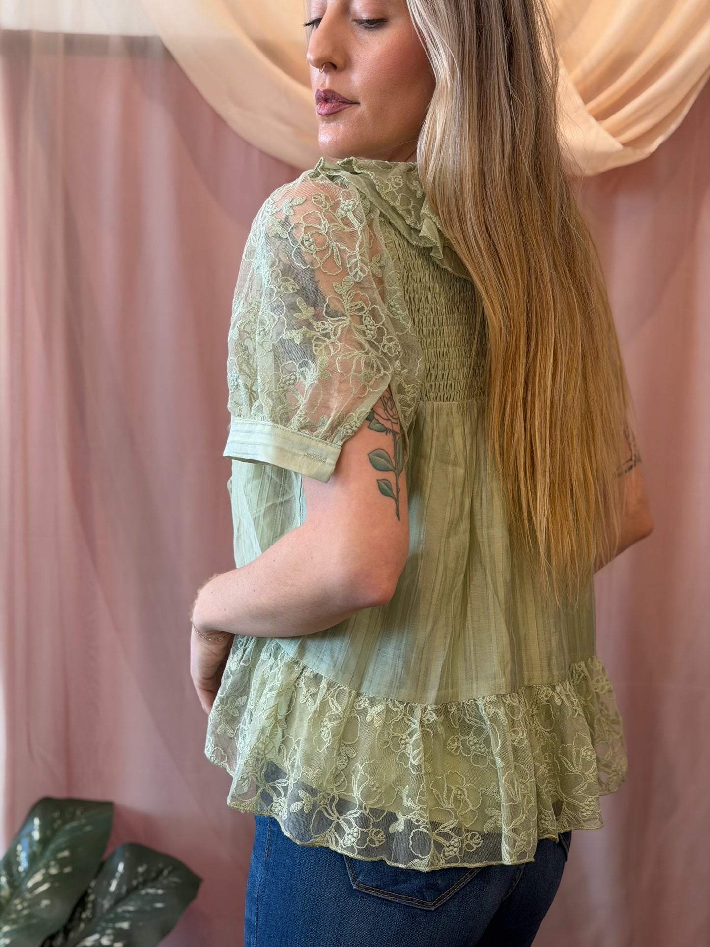 Ruffle Lace Top