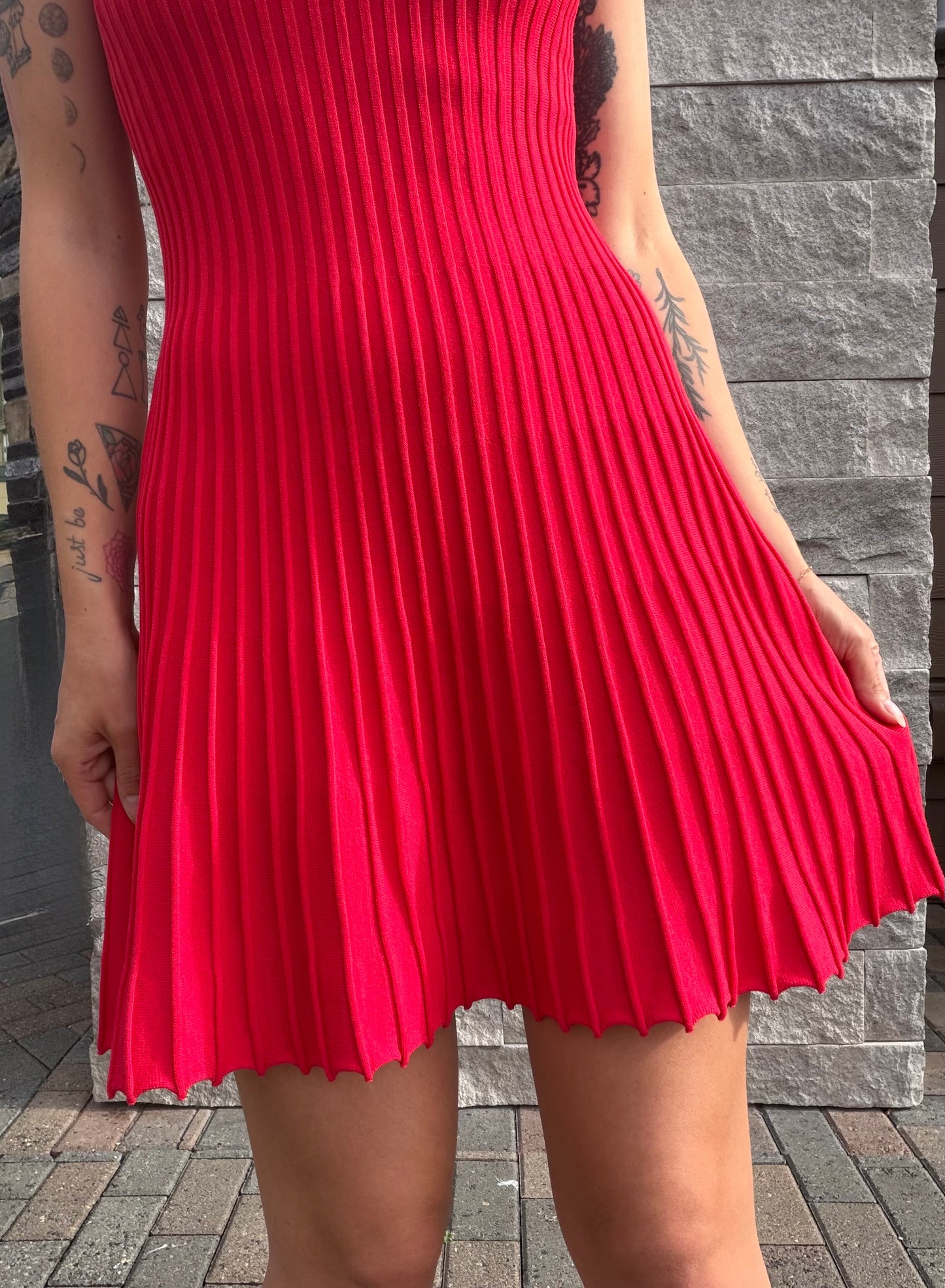 Pleated Tank Dress