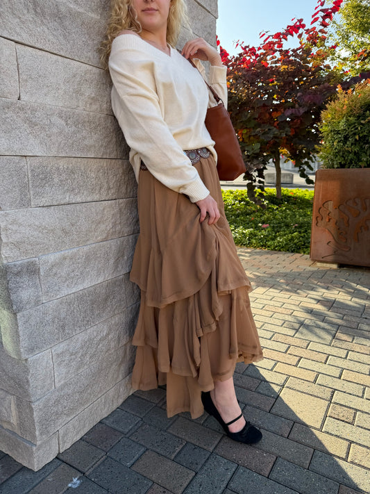 Ruffle Maxi Skirt