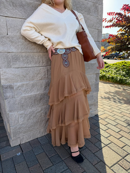 Ruffle Maxi Skirt