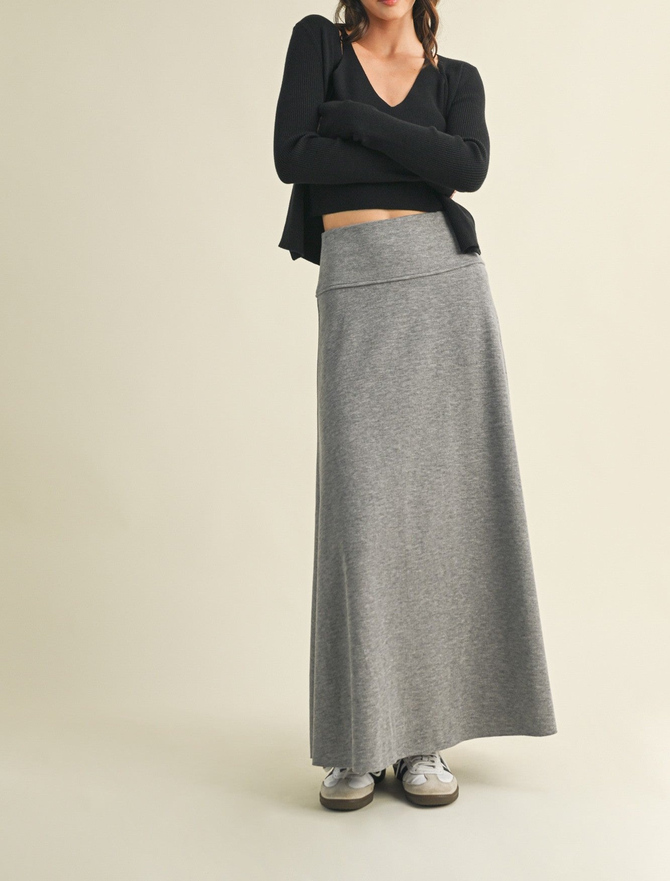 Rib Maxi Skirt