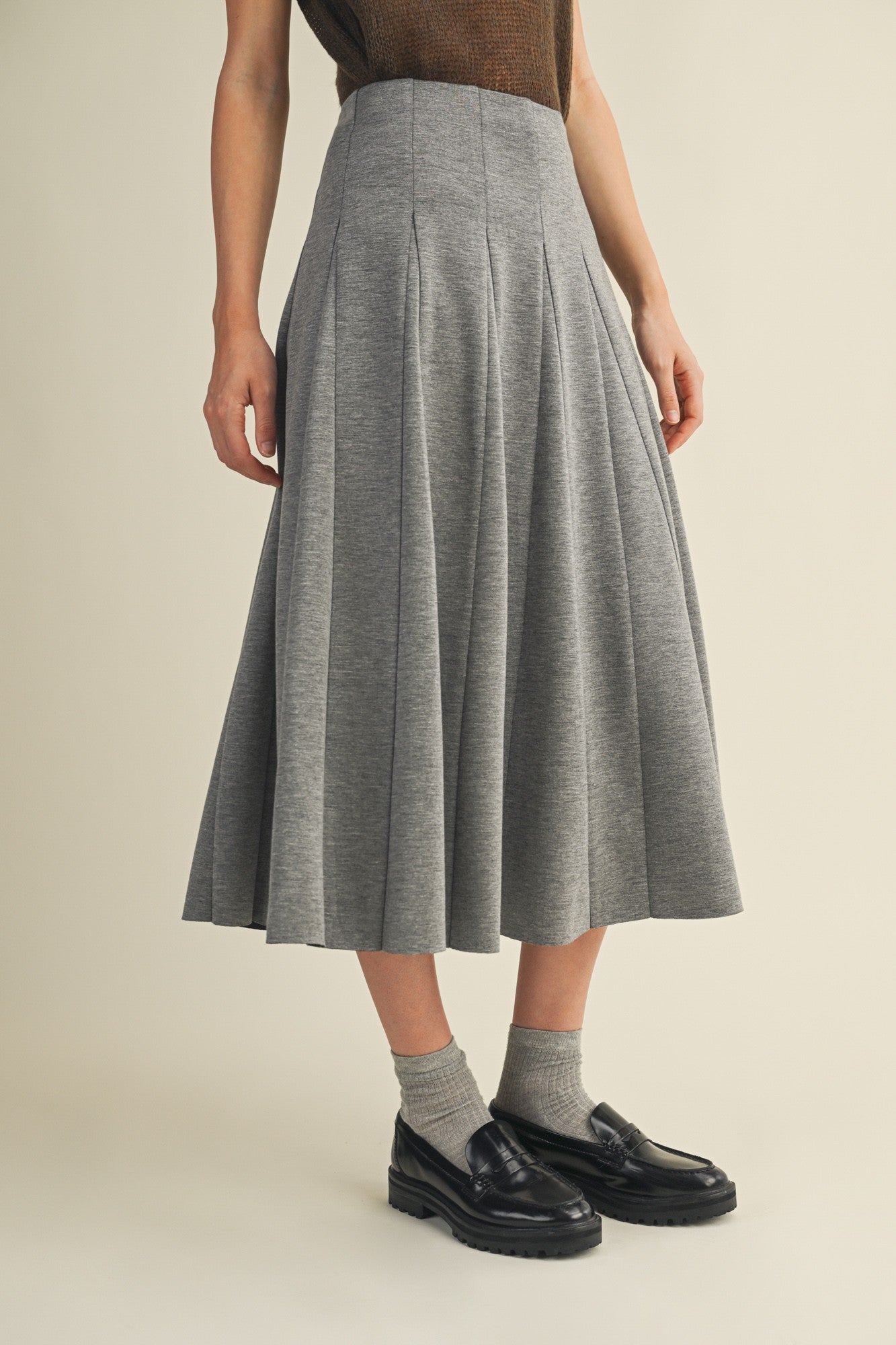 Gored Midi Skirt