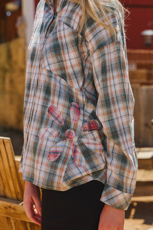 Daisy Plaid Top