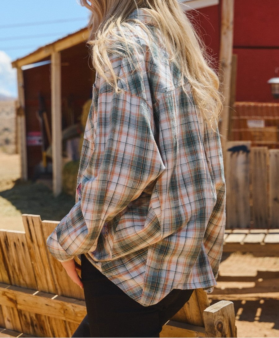 Daisy Plaid Top