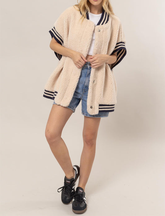 Oversized Teddy Vest