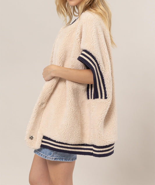 Oversized Teddy Vest